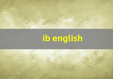 ib english